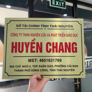 Biển công ty - Biển phòng ban - Biển công ty inox