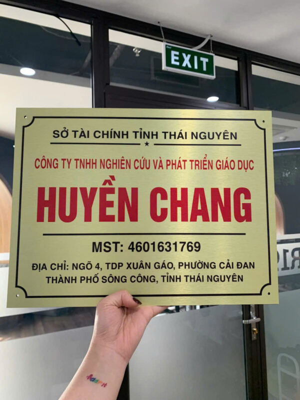Biển công ty - Biển phòng ban - Biển công ty inox